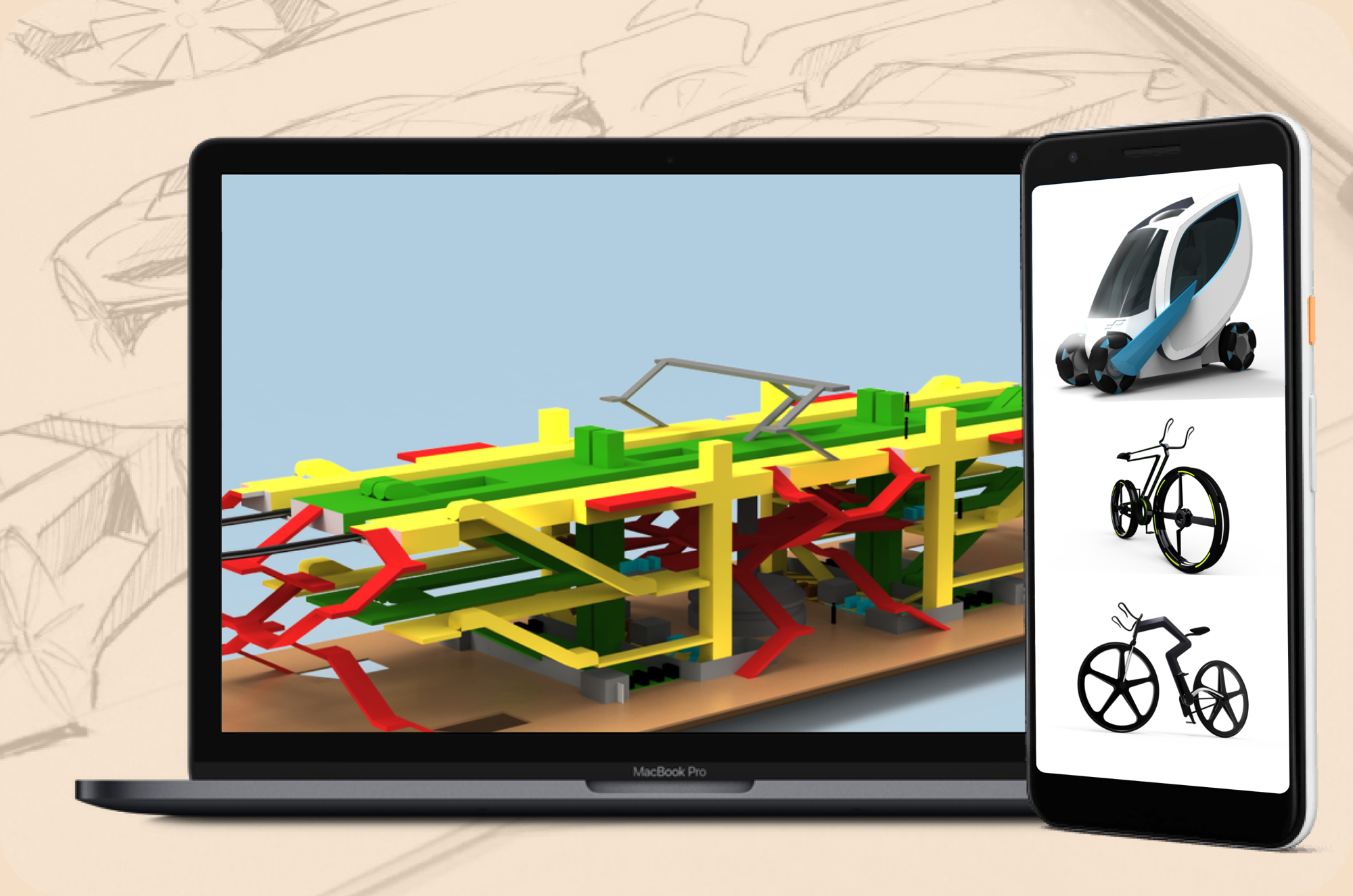 Transportation design work — vehicles and mobility concepts