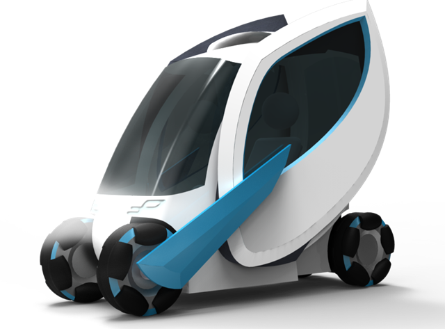 Amoeba expandable personal vehicle concept render