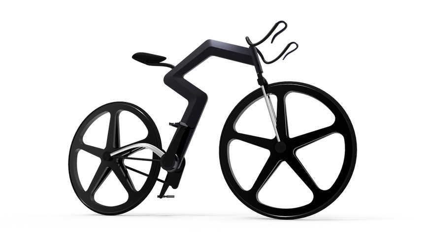 Shift bicycle — form inspired by the cyclist silhouette
